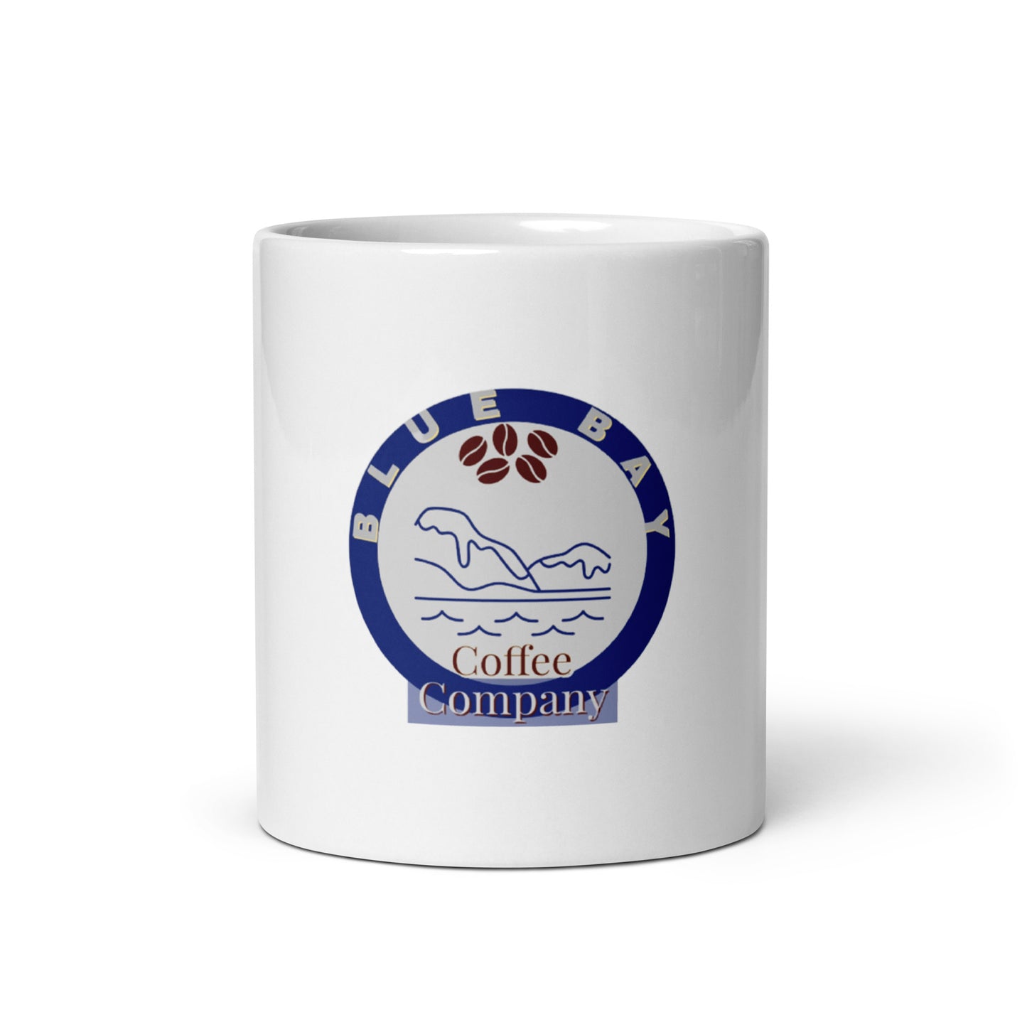 Blue Bay White Glossy Mug