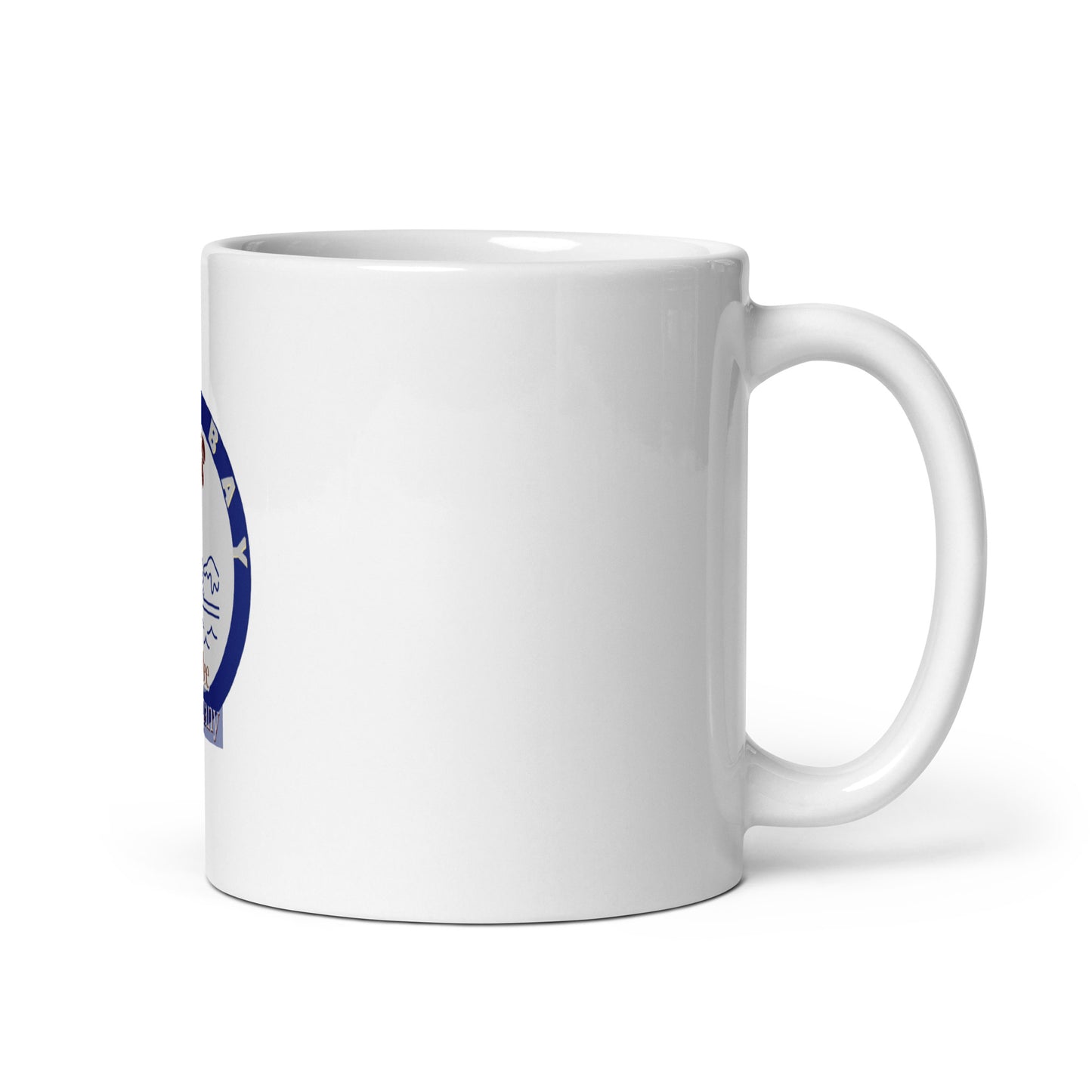 Blue Bay White Glossy Mug