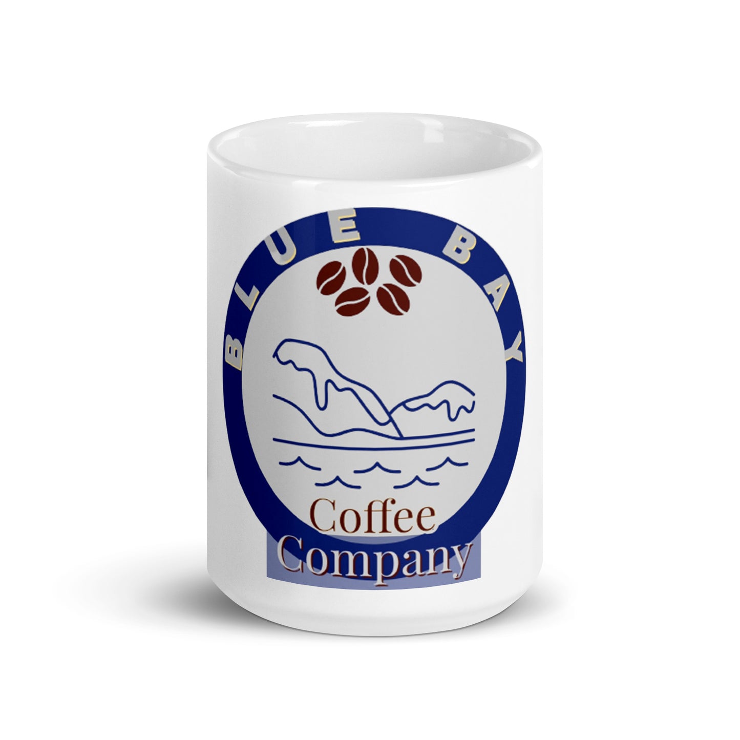 Blue Bay White Glossy Mug